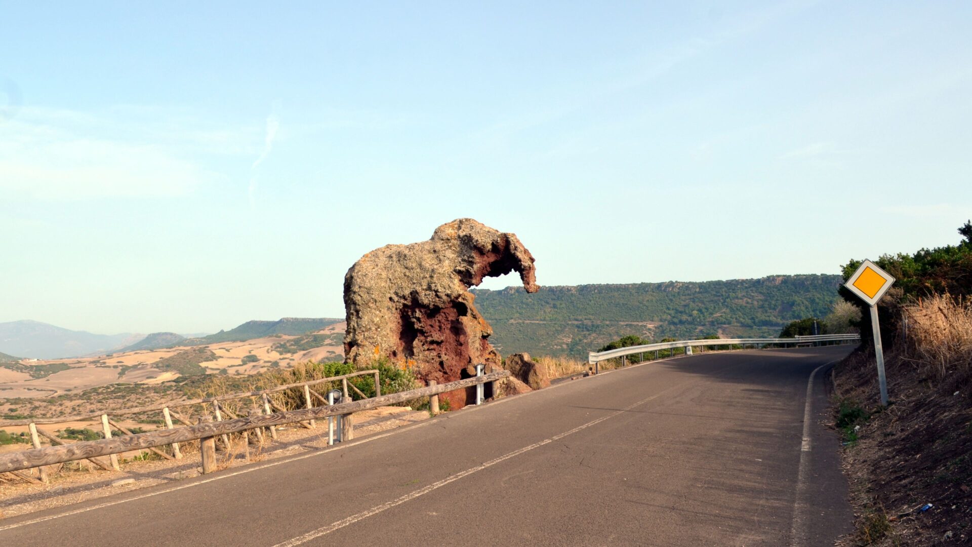 Elephant shaped Rock in Castelsardo, Sardinia, Italy.