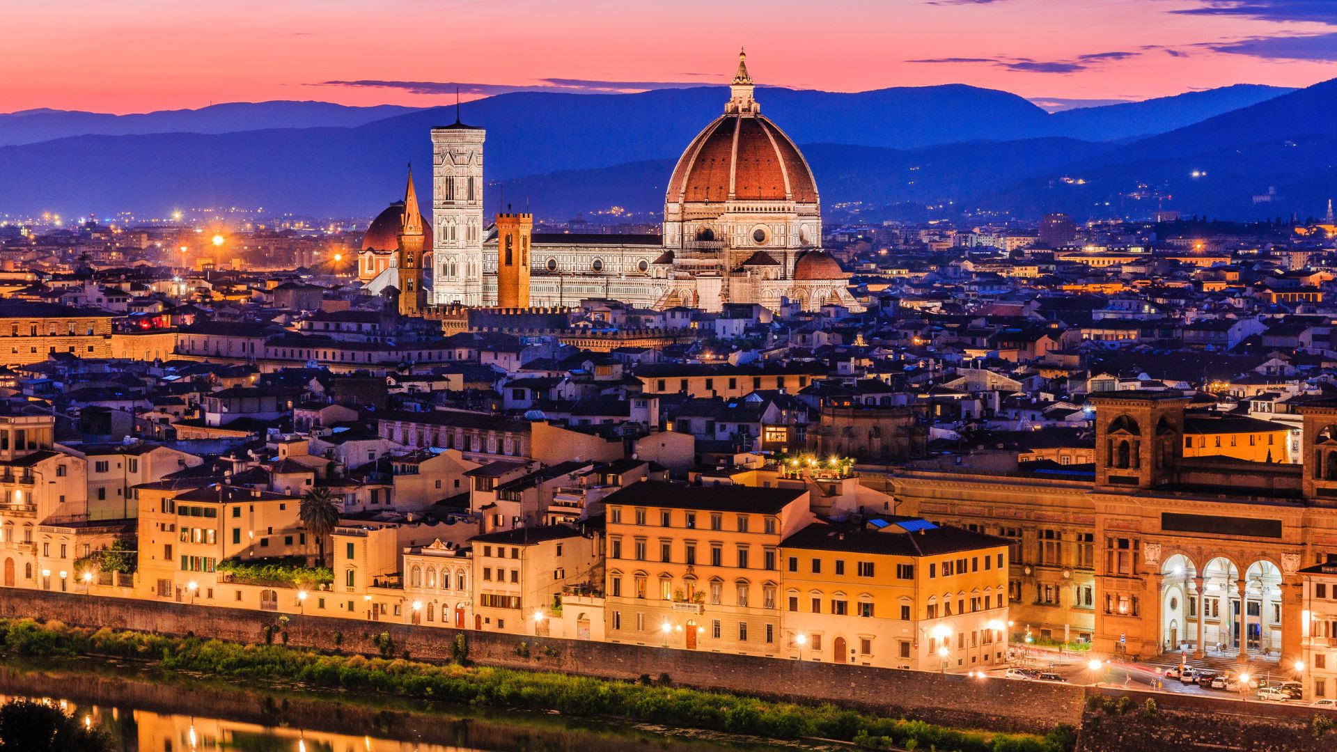 Aerial view of Florence, Italy.
