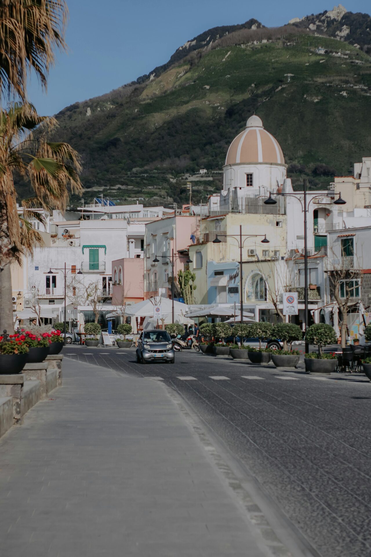Cityscape of Forio City, on Ischia, Italy.