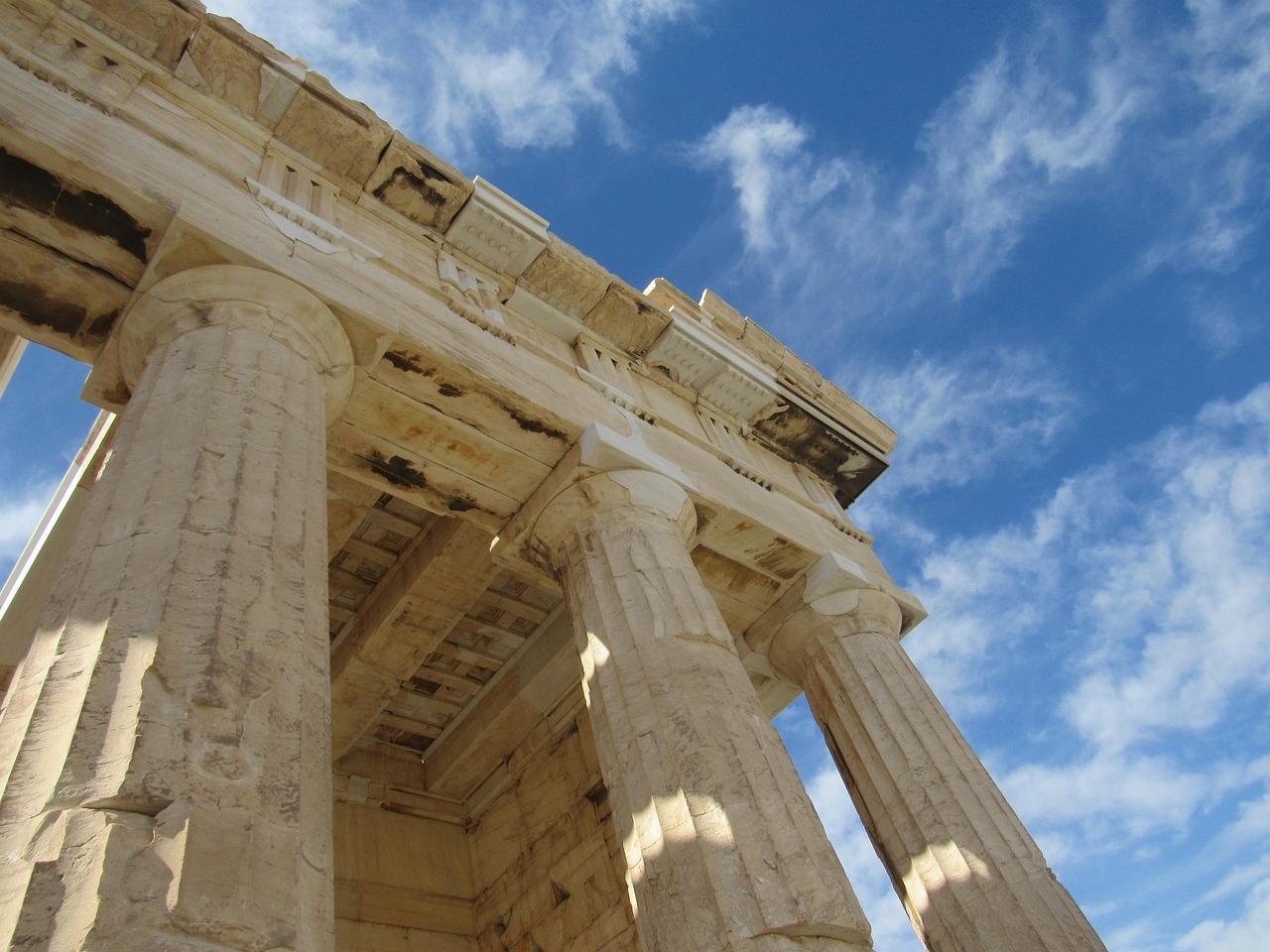 Acropolis in Athens - Greek column structure