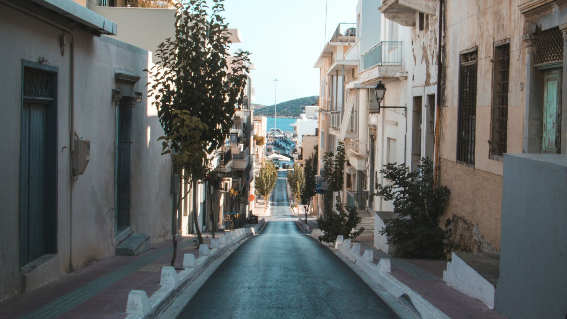 Street view of Heraklion in Crete, Greece.