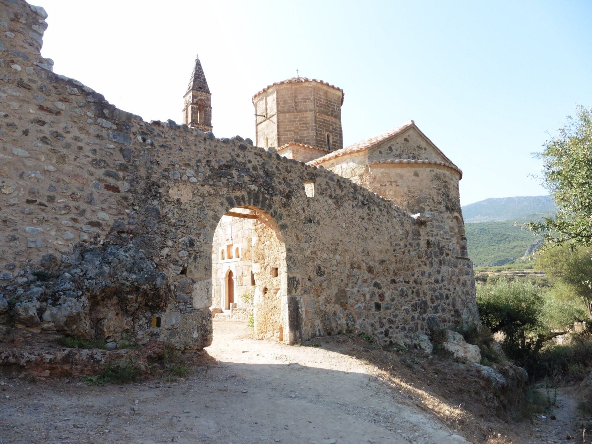 A detailed view of the Castle of Kalamata