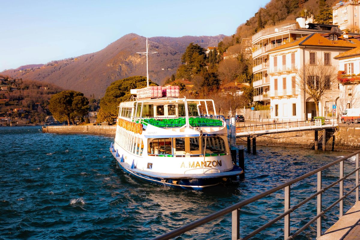 A ferry on Lake Como.