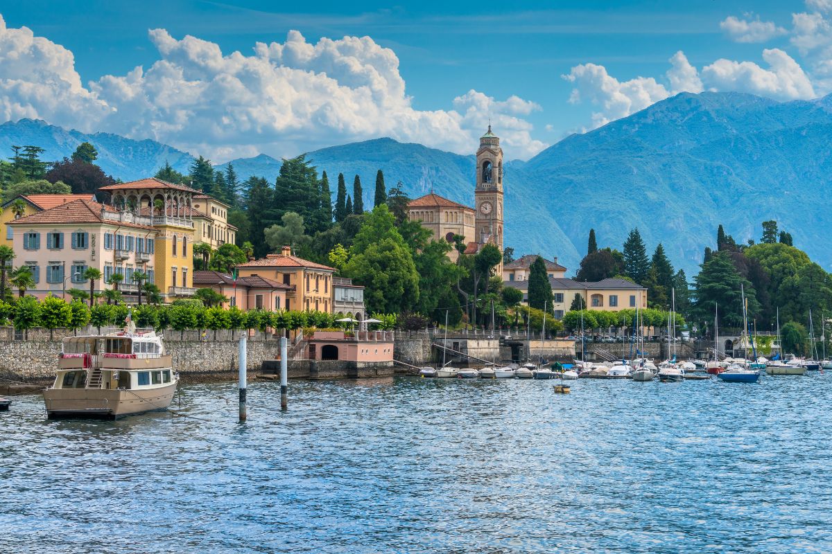 Shows Lake Como, Italy.