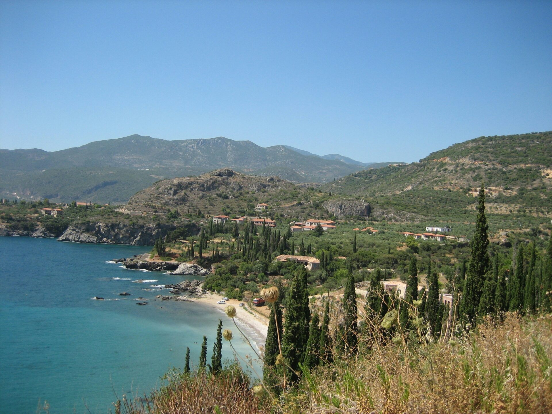 The rugged landscape of the Mani Peninsula
