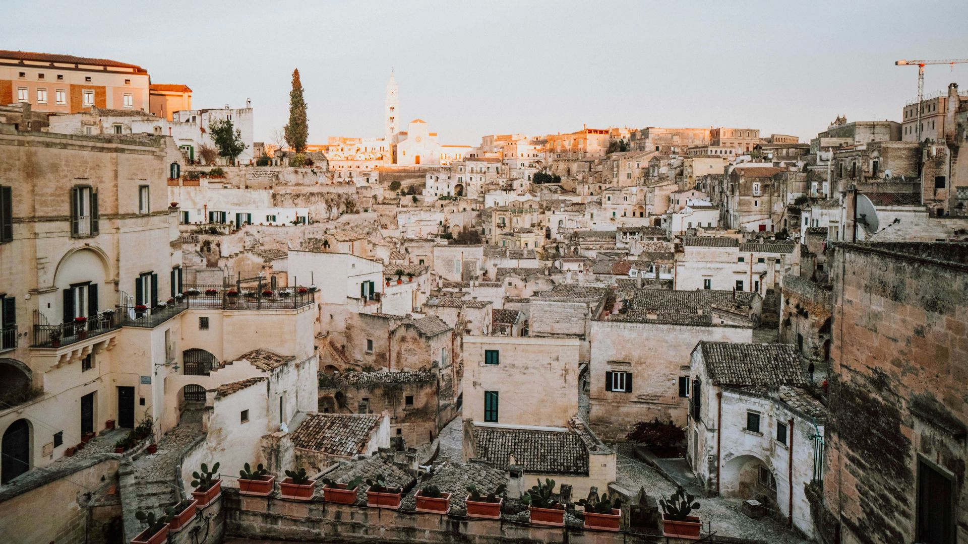 Image shows houses in Matera, Basilicata, Italy
