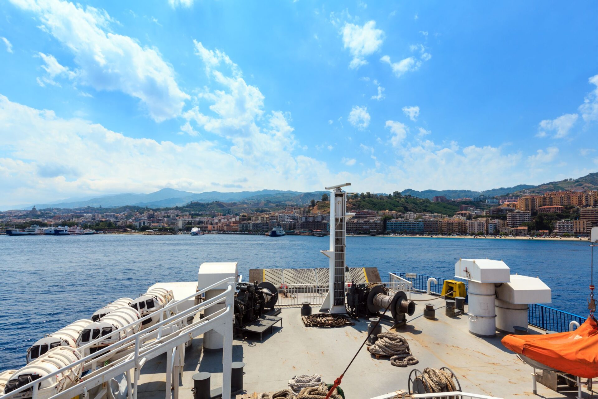 Messina view from a ferry