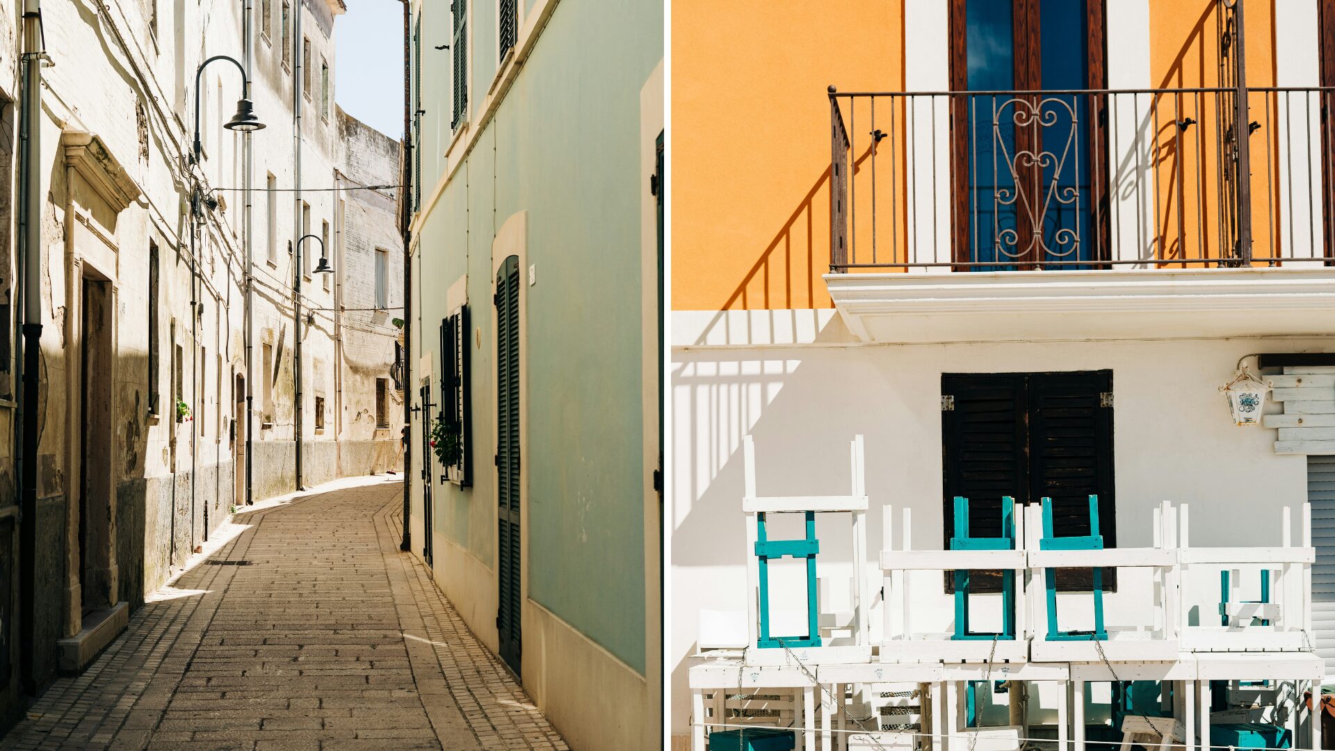 Narrow alley and village house facade - Termoli