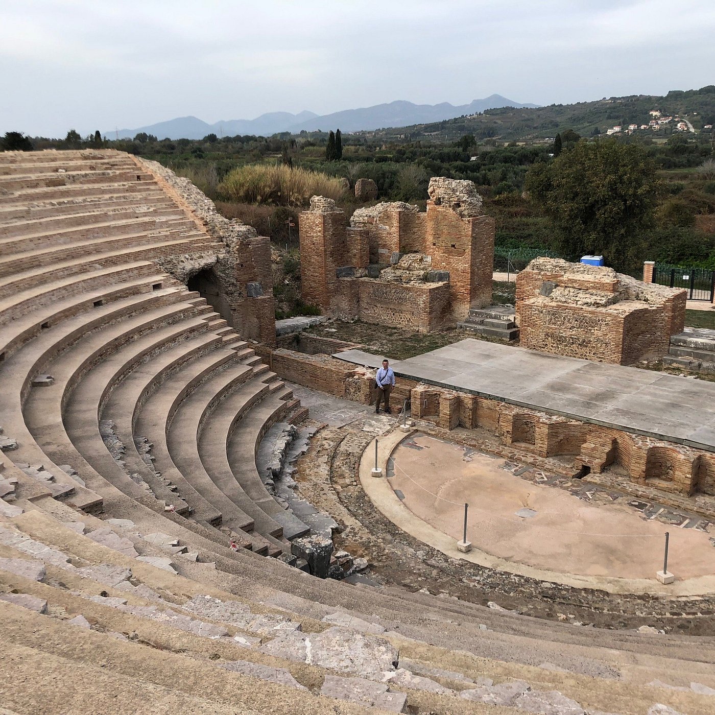 Detailed shot of the Nicopolis Odeon