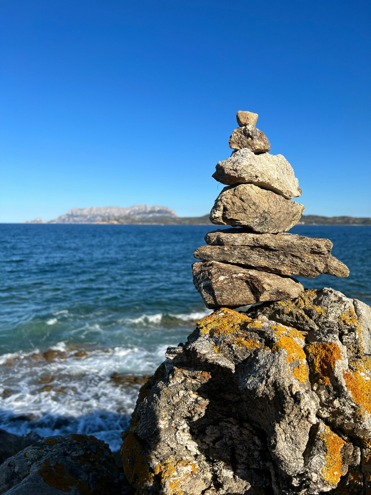 A scenic rocky beach in Olbia
