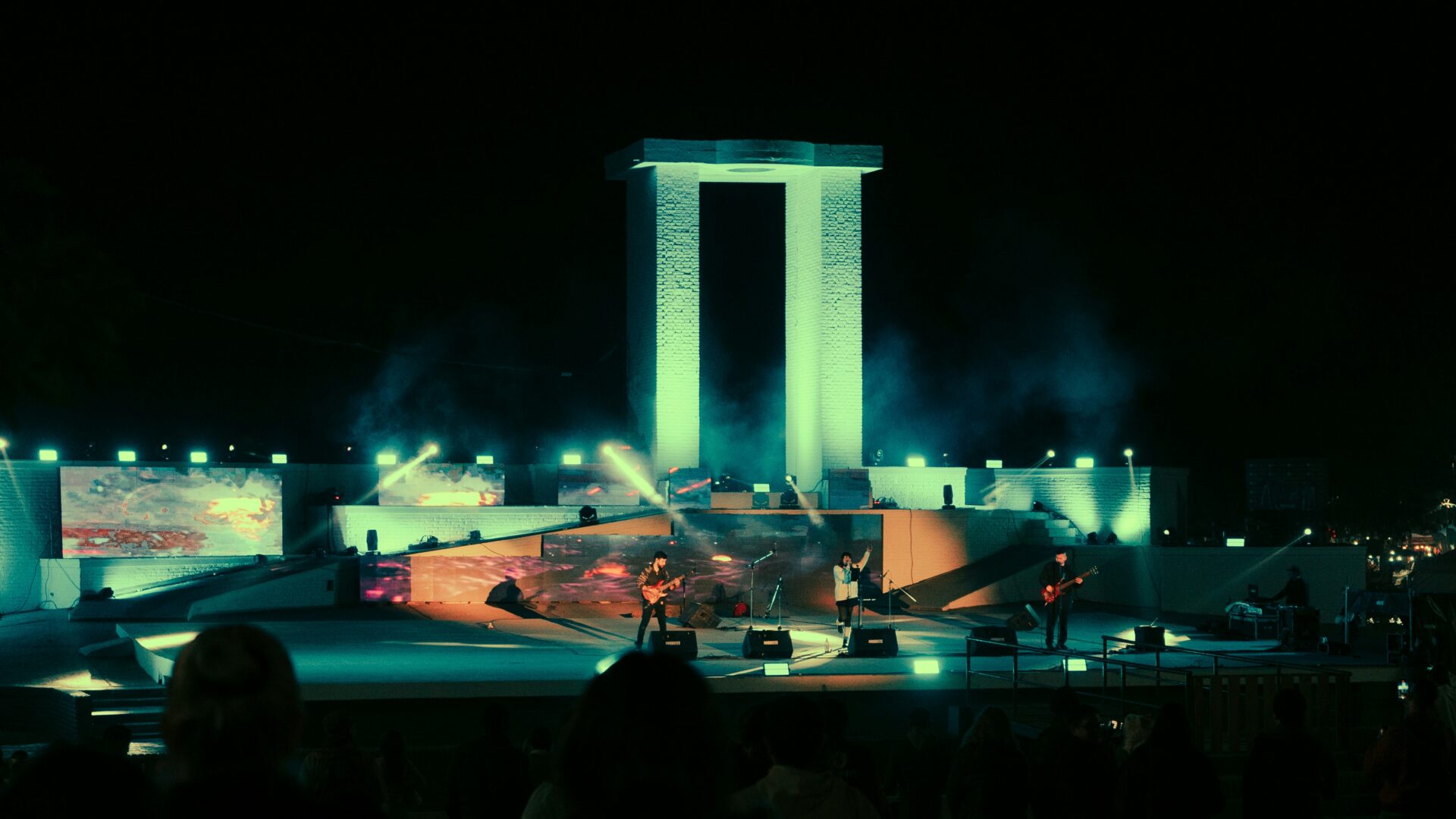 Outdoor stage - night concert