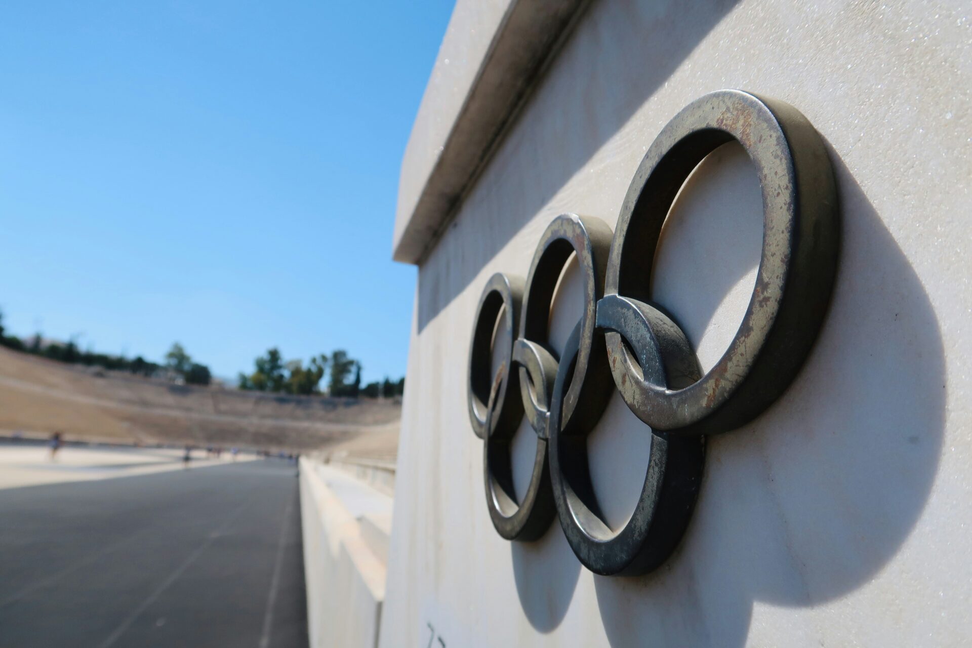 Panathenaic Stadium - Olympic logo tomb