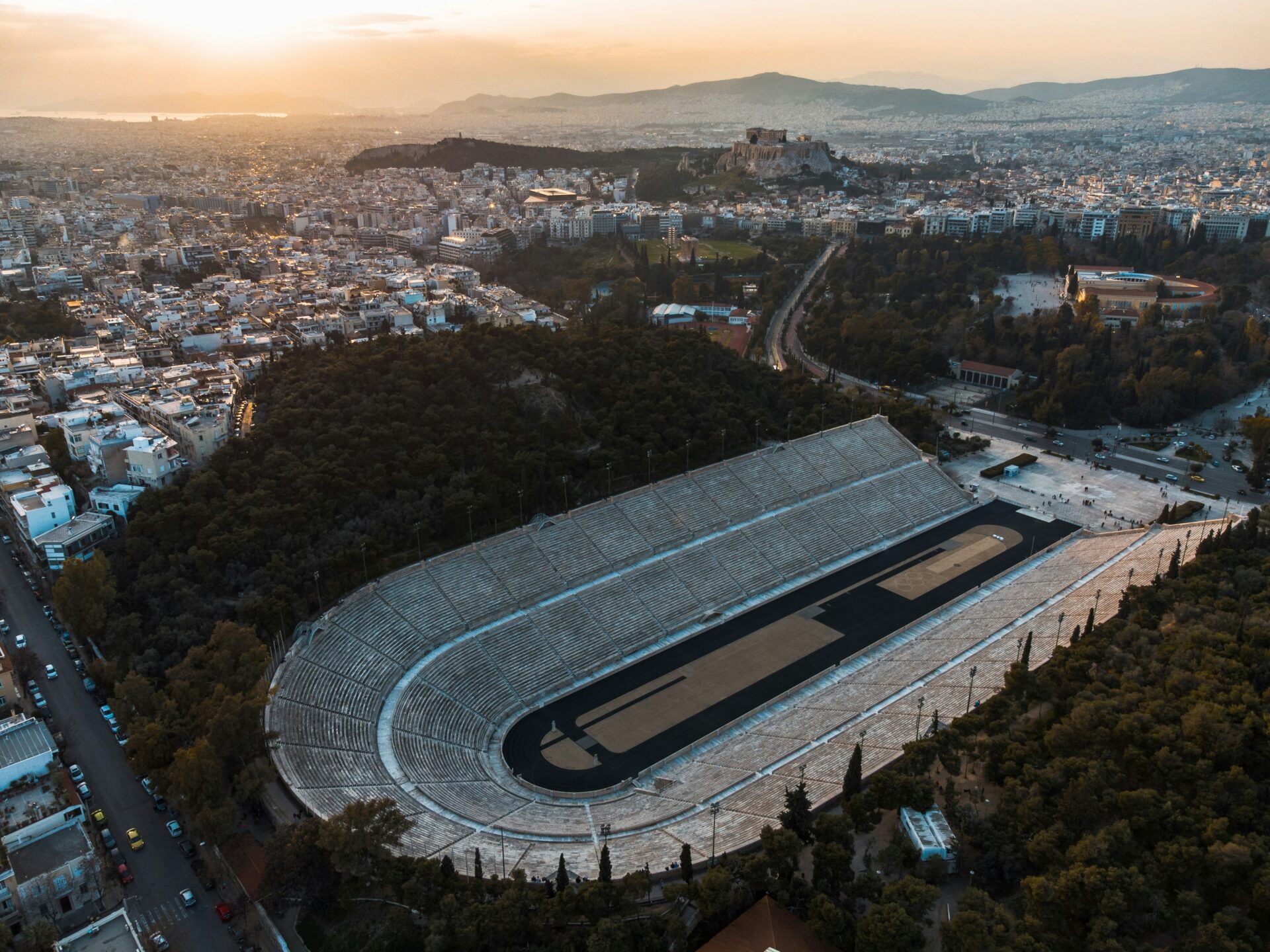 Panathenaic Stadium - aerial view