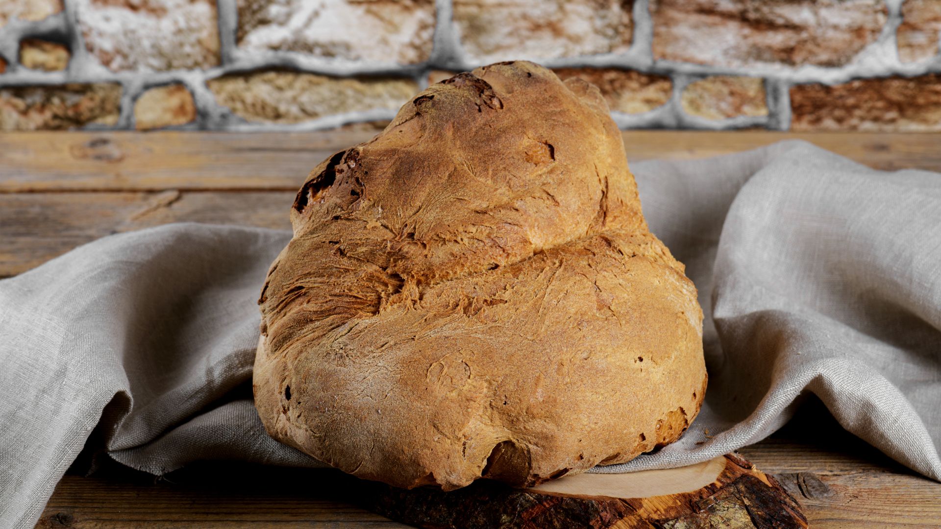 Image shows bread called Pane di Matera.