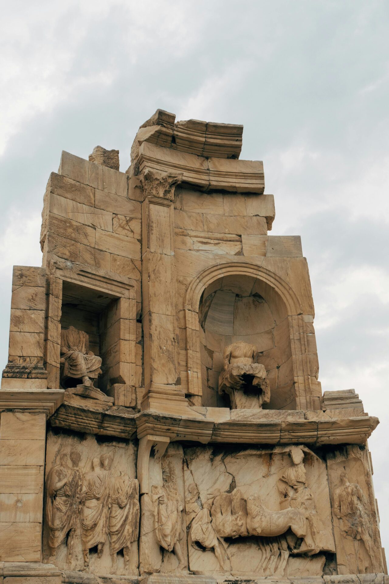 Philopappos monument architectural details