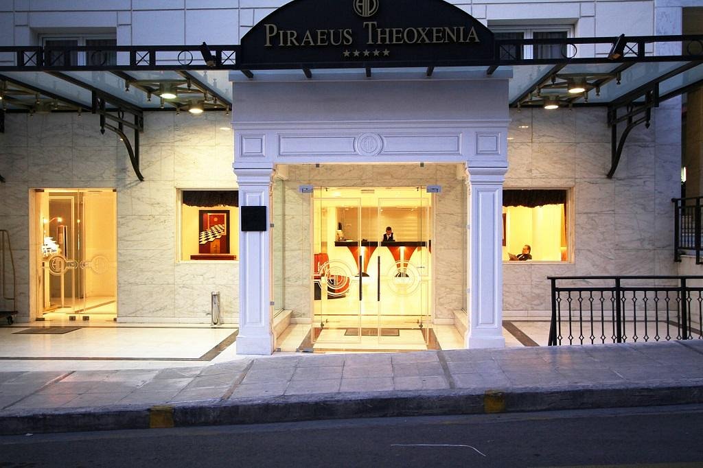 Outside the Piraeus Theoxenia Hotel