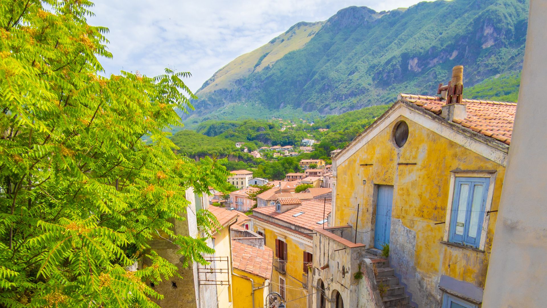 Image show houses in Potenza, Basilicata,Italy