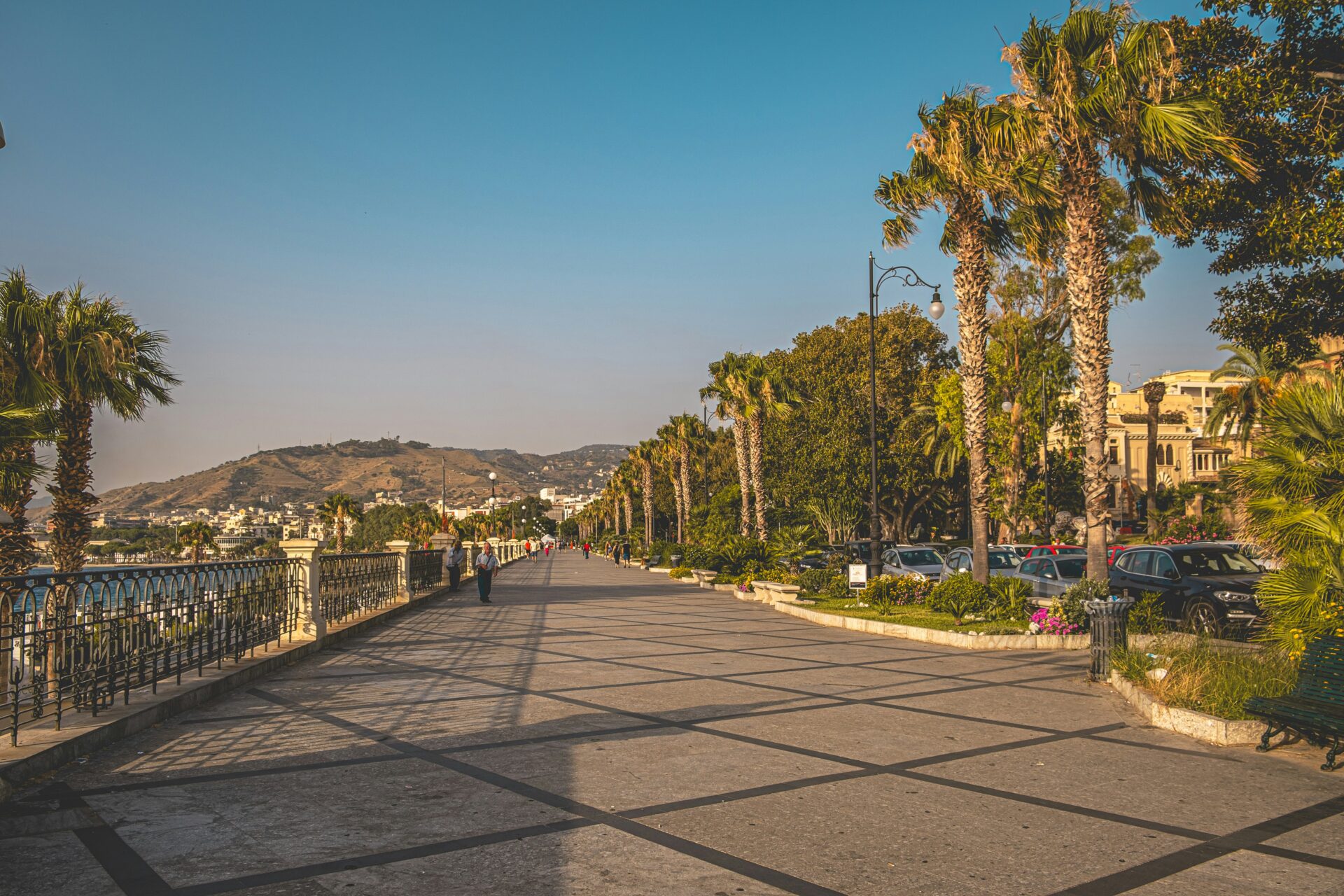 A lively street in Reggio Calabria, Italy