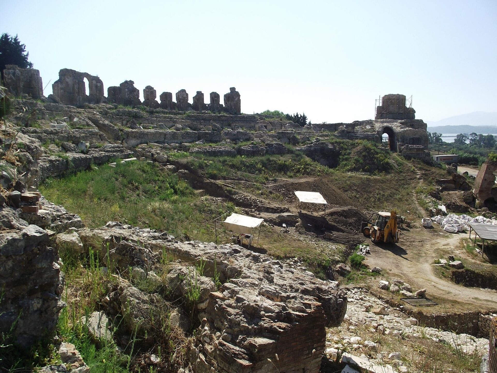 Ancient stone walls of Nicopolis near Preveza,