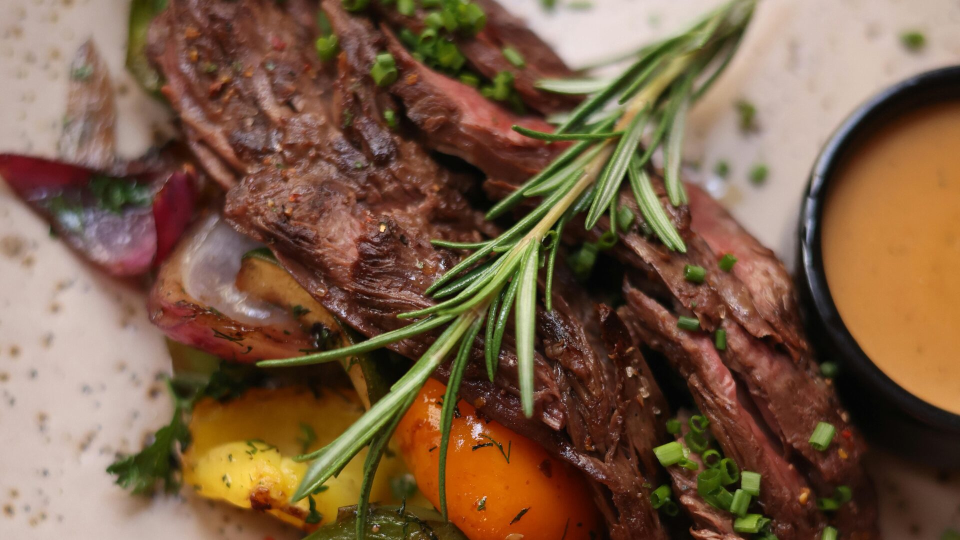 Roasted lamb with vegetables