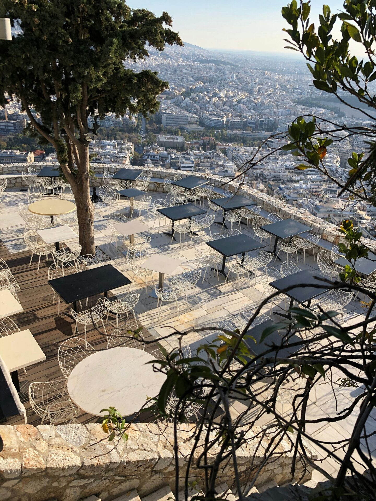 Rooftop cafe in Athens