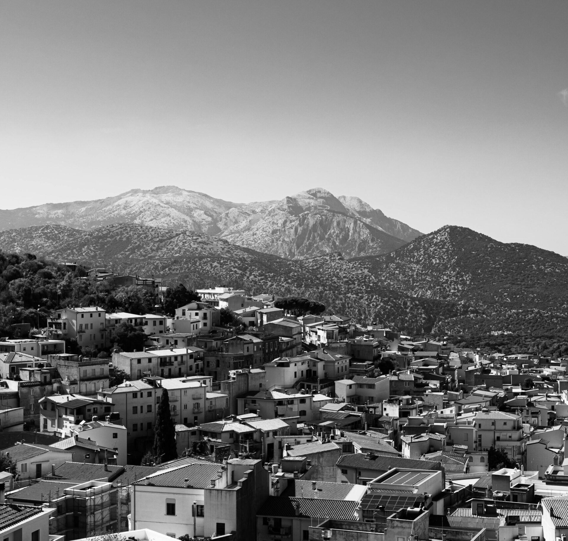 Traditional Sardinian village nestled in the mountains