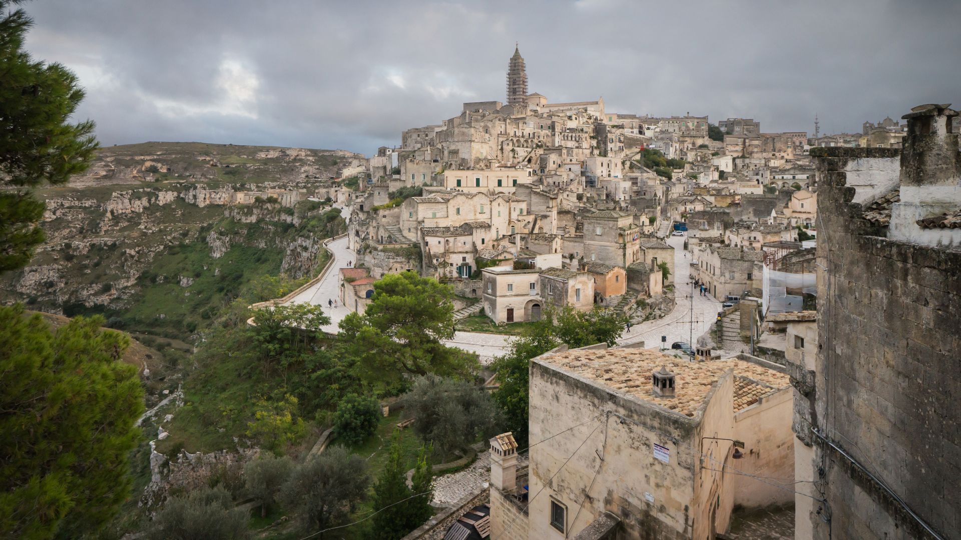 Image shows Sassi di Matera, Basilicata, Italy. 