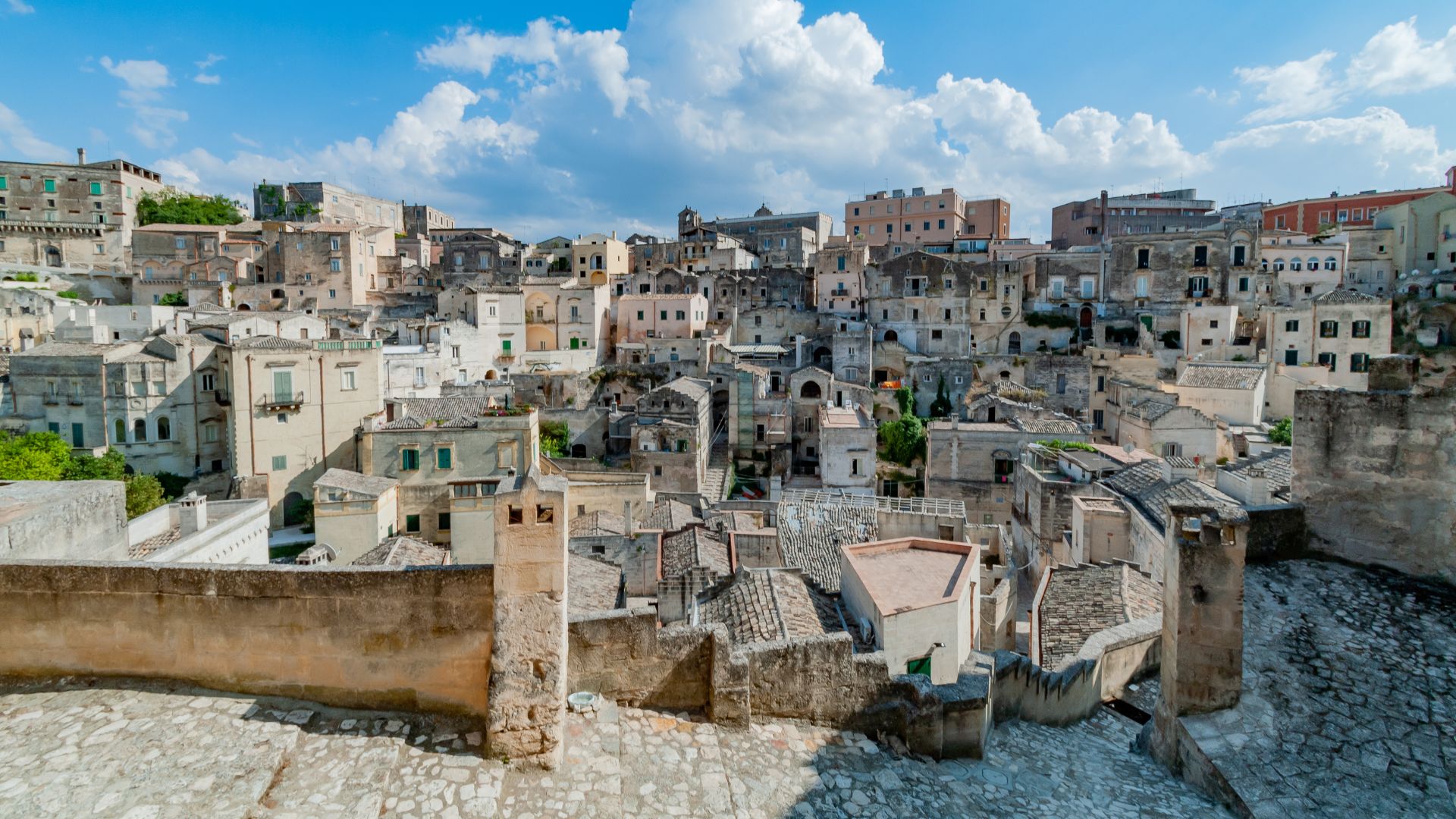 Image shows Sassi di Matera, Basilicata, Italy.