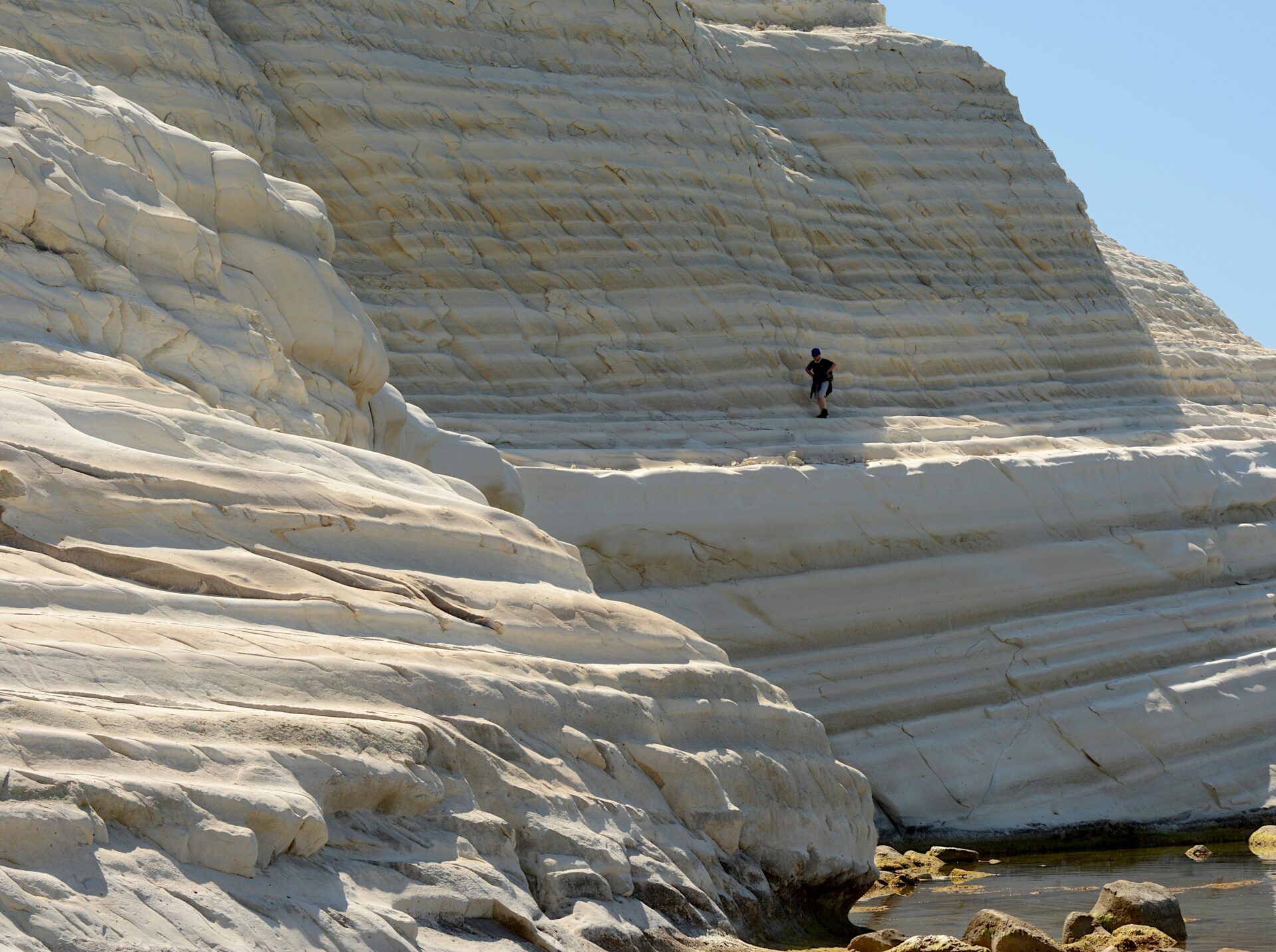 Striking view of Scala dei Turchi, with its iconic white limestone cliffs