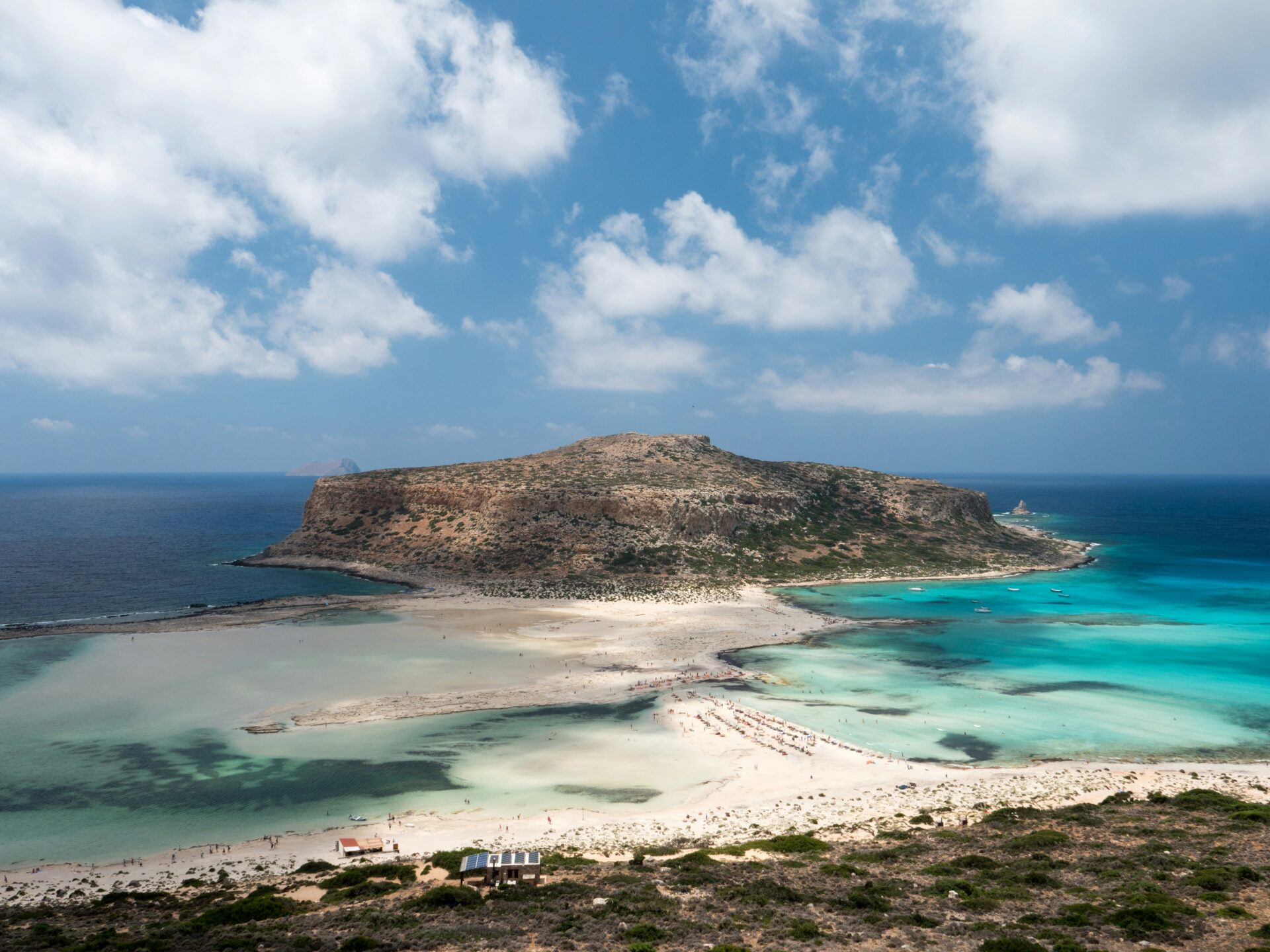 Stunning emerald green water at Balos Lagoon