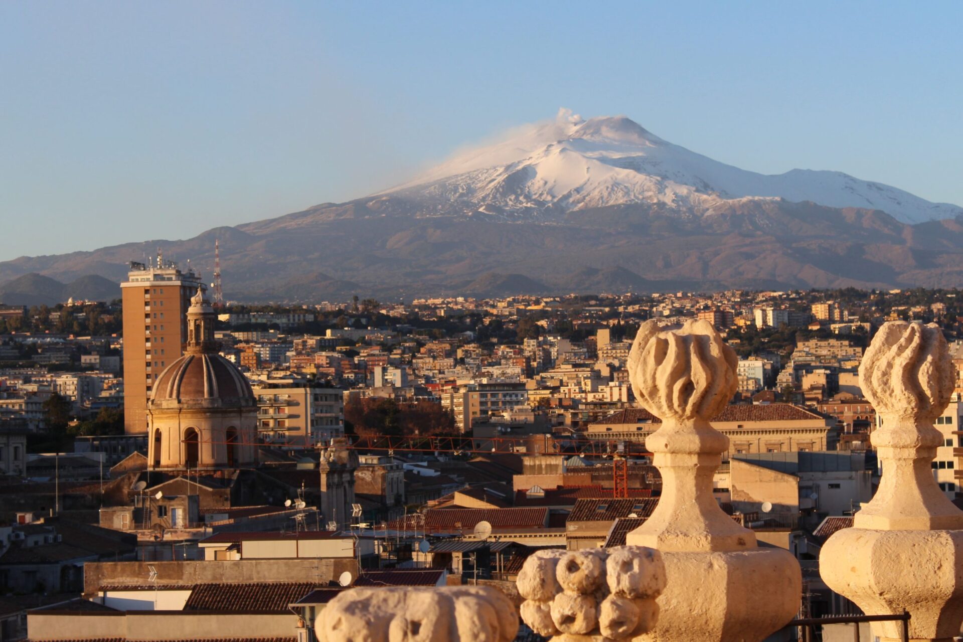 Sicily with Mt. Etna in the background