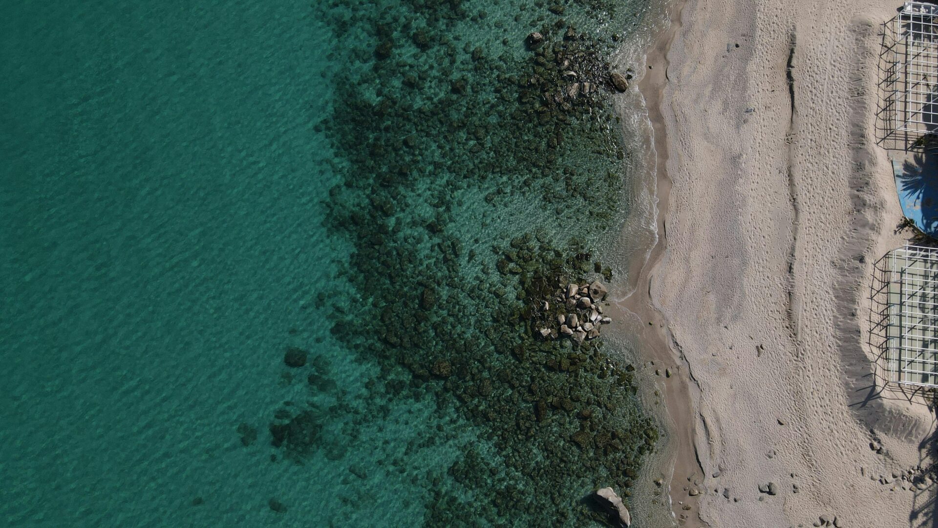 A panoramic view of Soverato Beach in Calabria, Italy