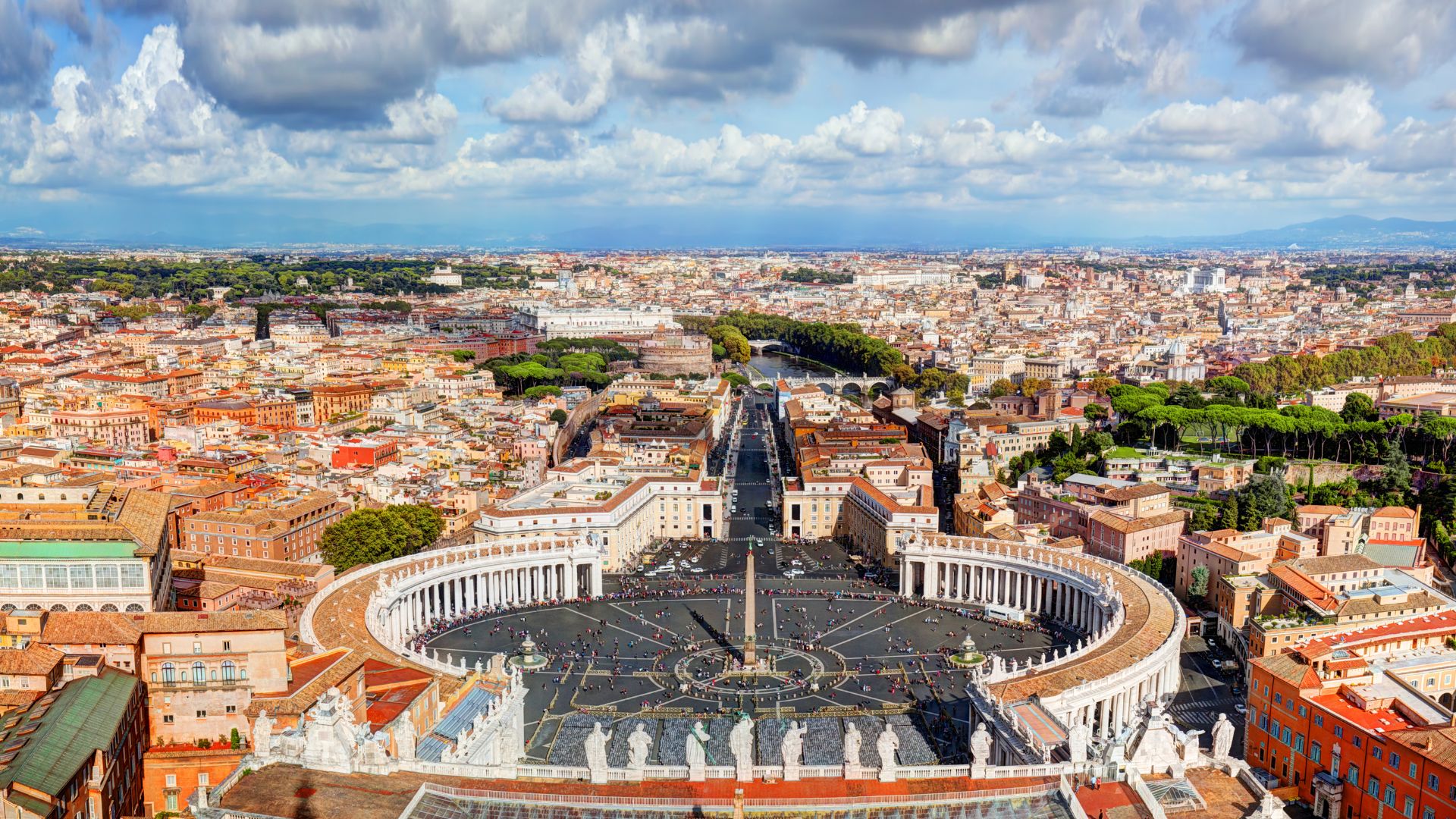 Aerial view of St. Peter's Square