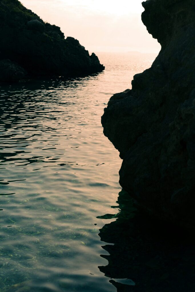 Stoupa Rocky Coatal Cliff