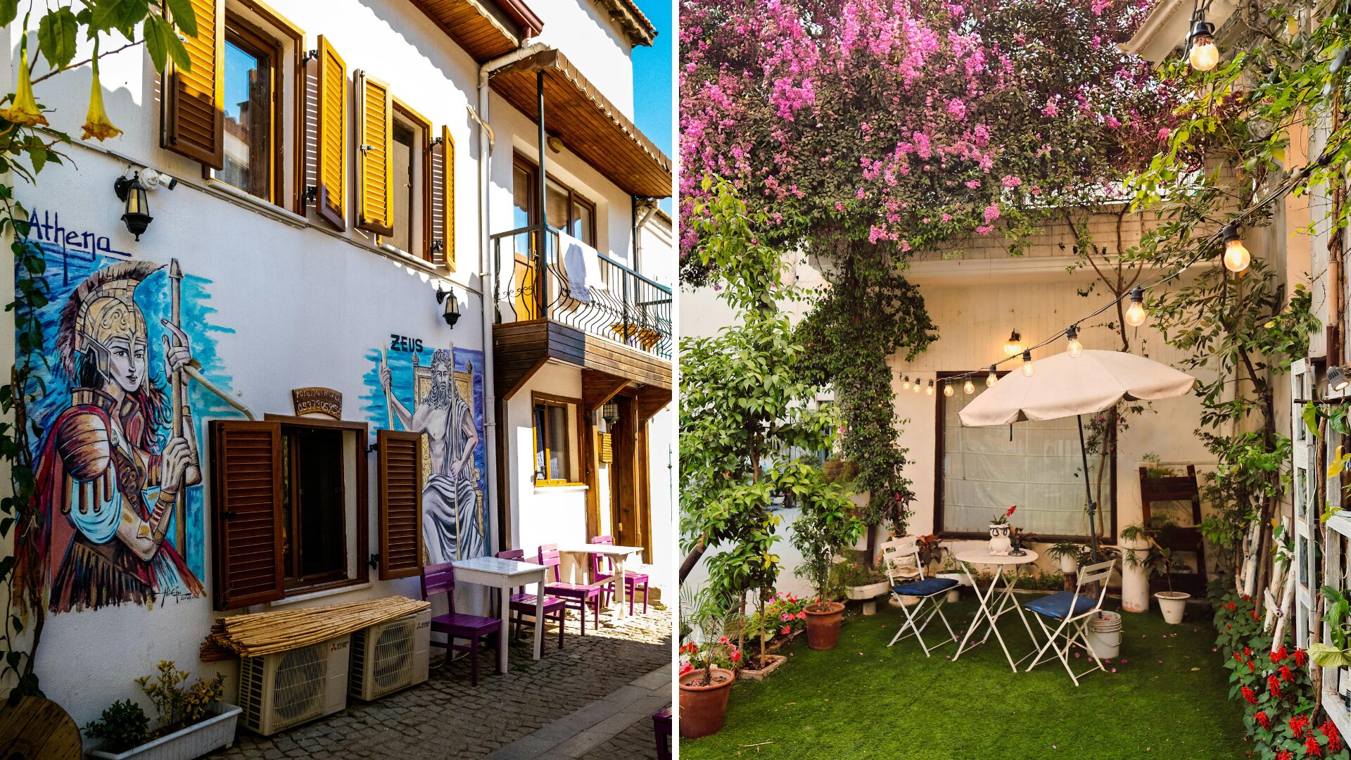 Street alley and patio in Athens