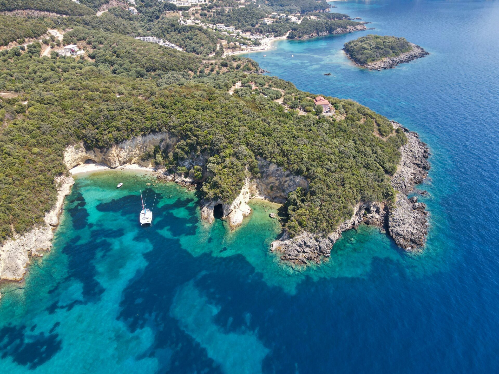 Scenic view of Syvota Island