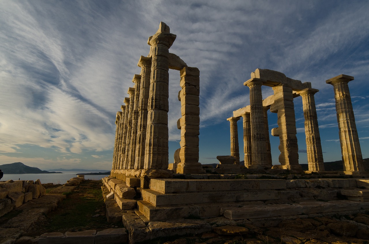 Temple of Poseidon, Ancient, Sunio.