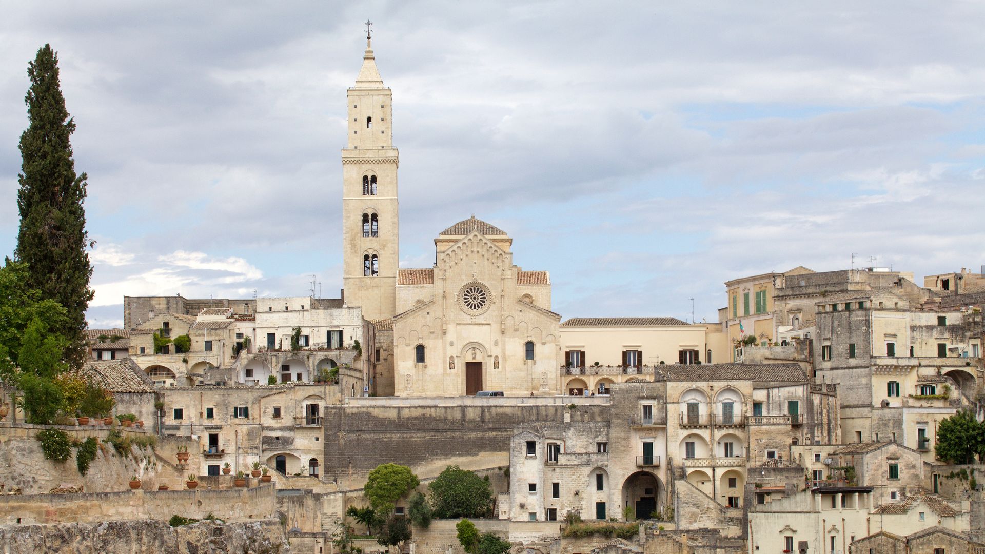 The image shows The Matera Cathedral, Sassi di Matera, Basilicata, Italy.