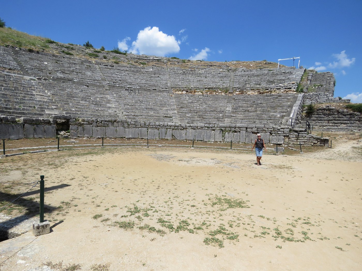 The Grand Theatre at Dodona, with remnants of the stage and circular seating.