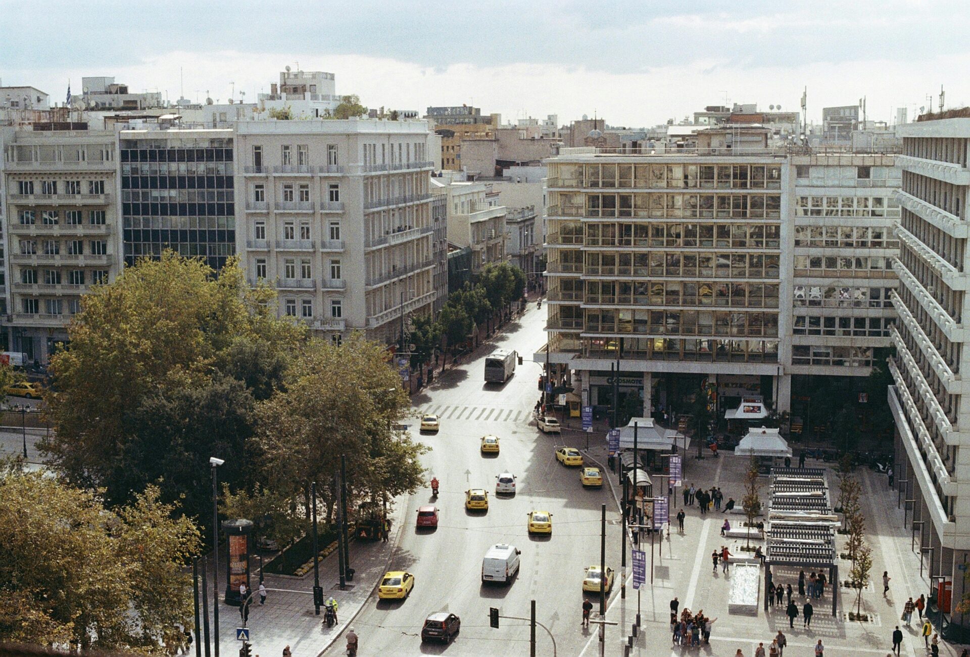 Urban city view of Athens Greece