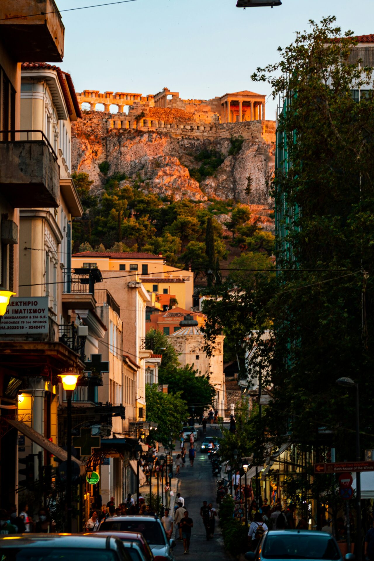 Urban scene in Athens, Greece - an alley in Athens
