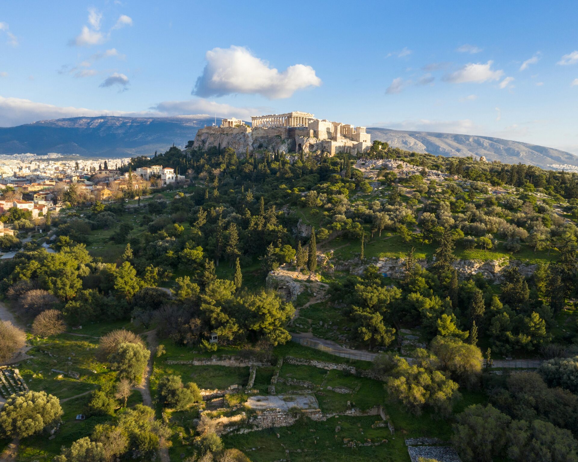 View of the Acropolis of Athens, Greece