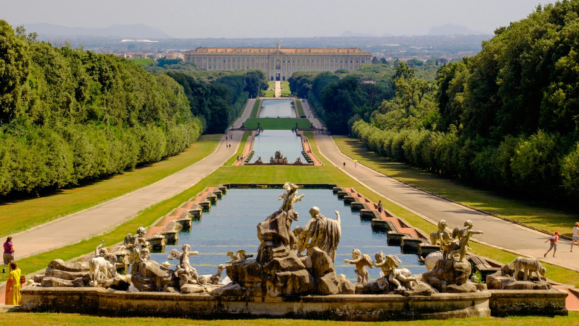 View of the Royal Palace of Caserta, Italy