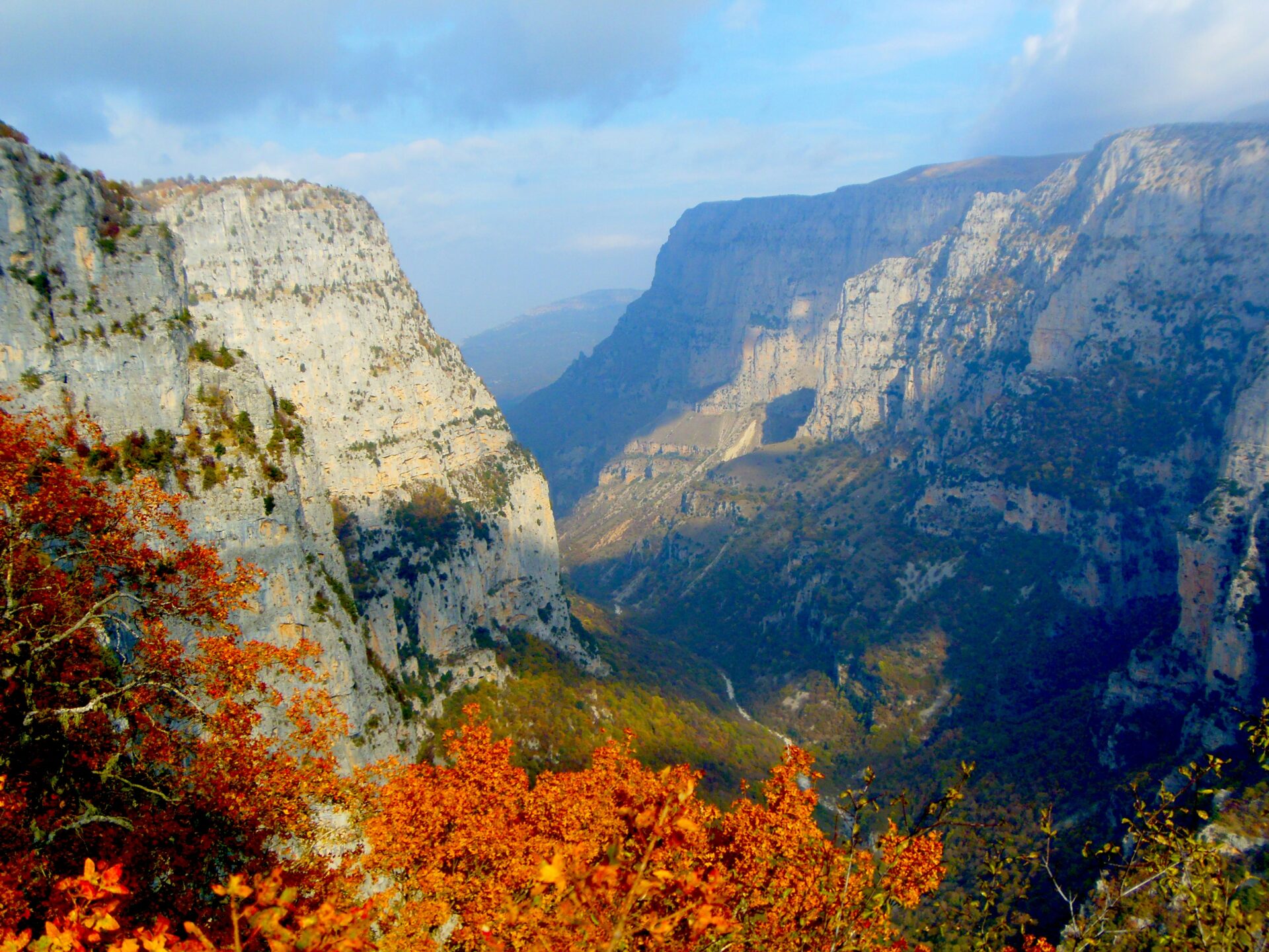 Vikos Gorge during autumn