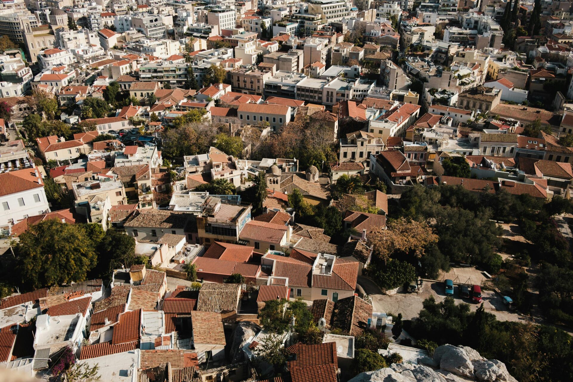 Village houses in Athens Greece