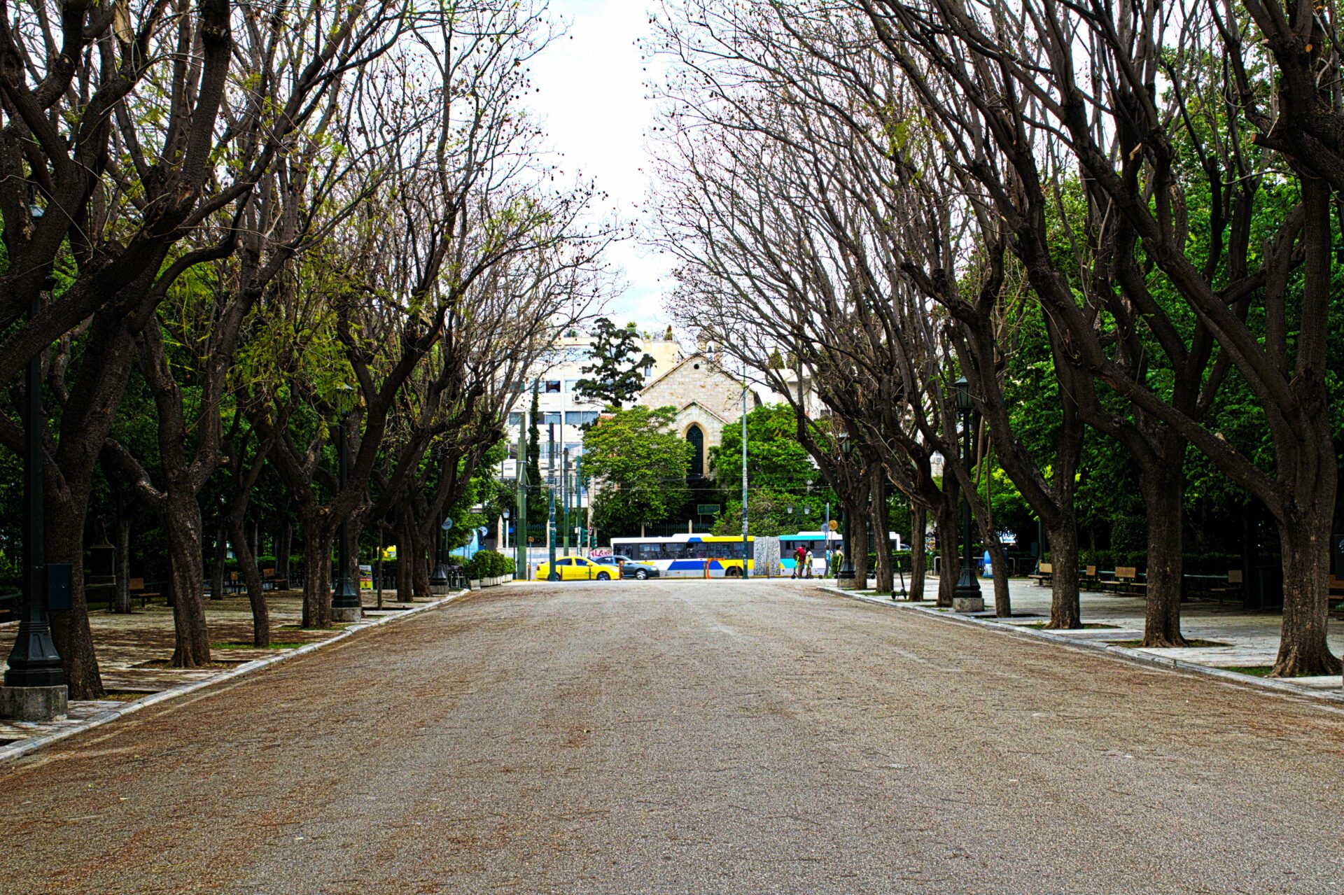 Walkway at a public park or garden in Athens