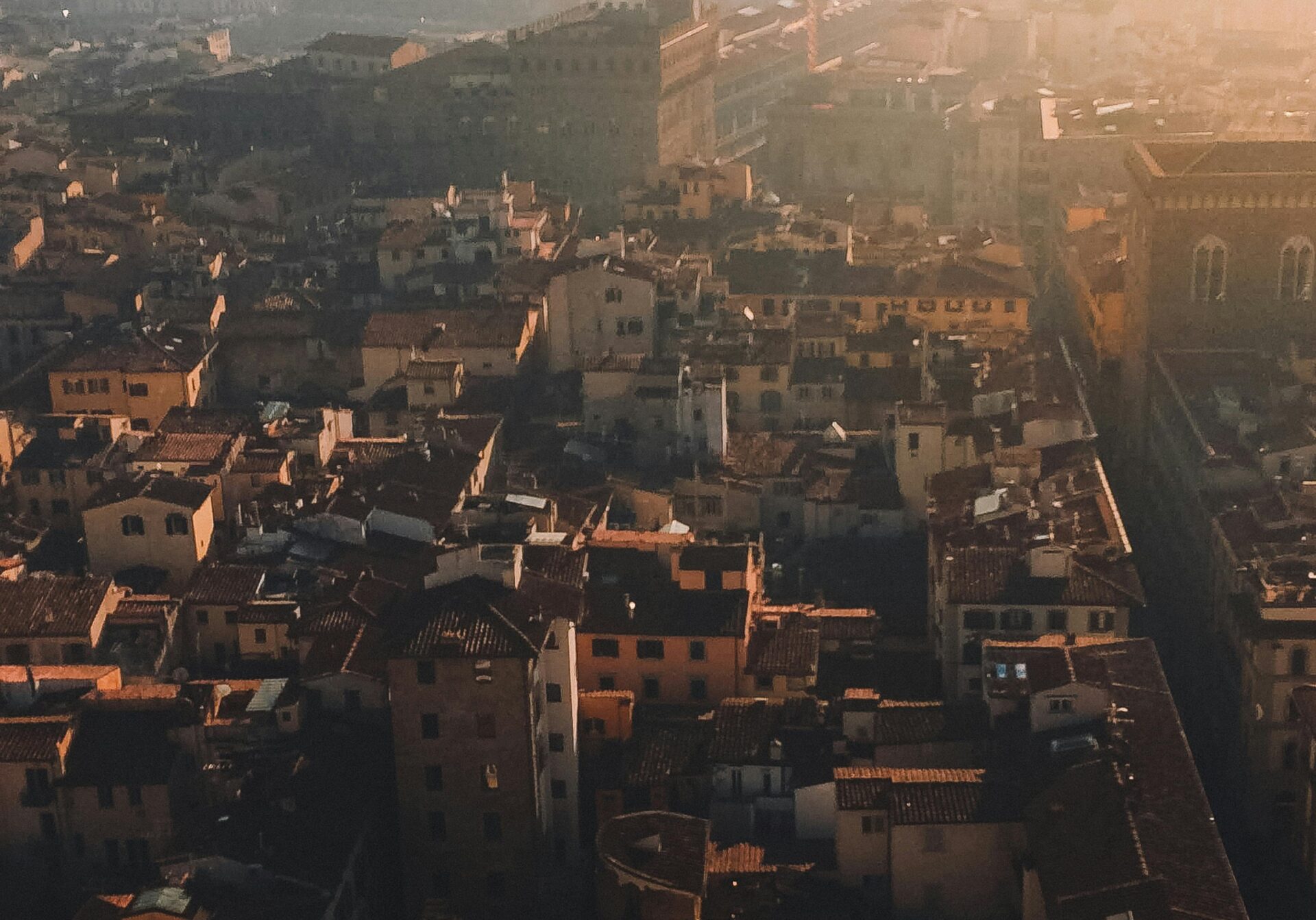 roofs - sunset in Italy