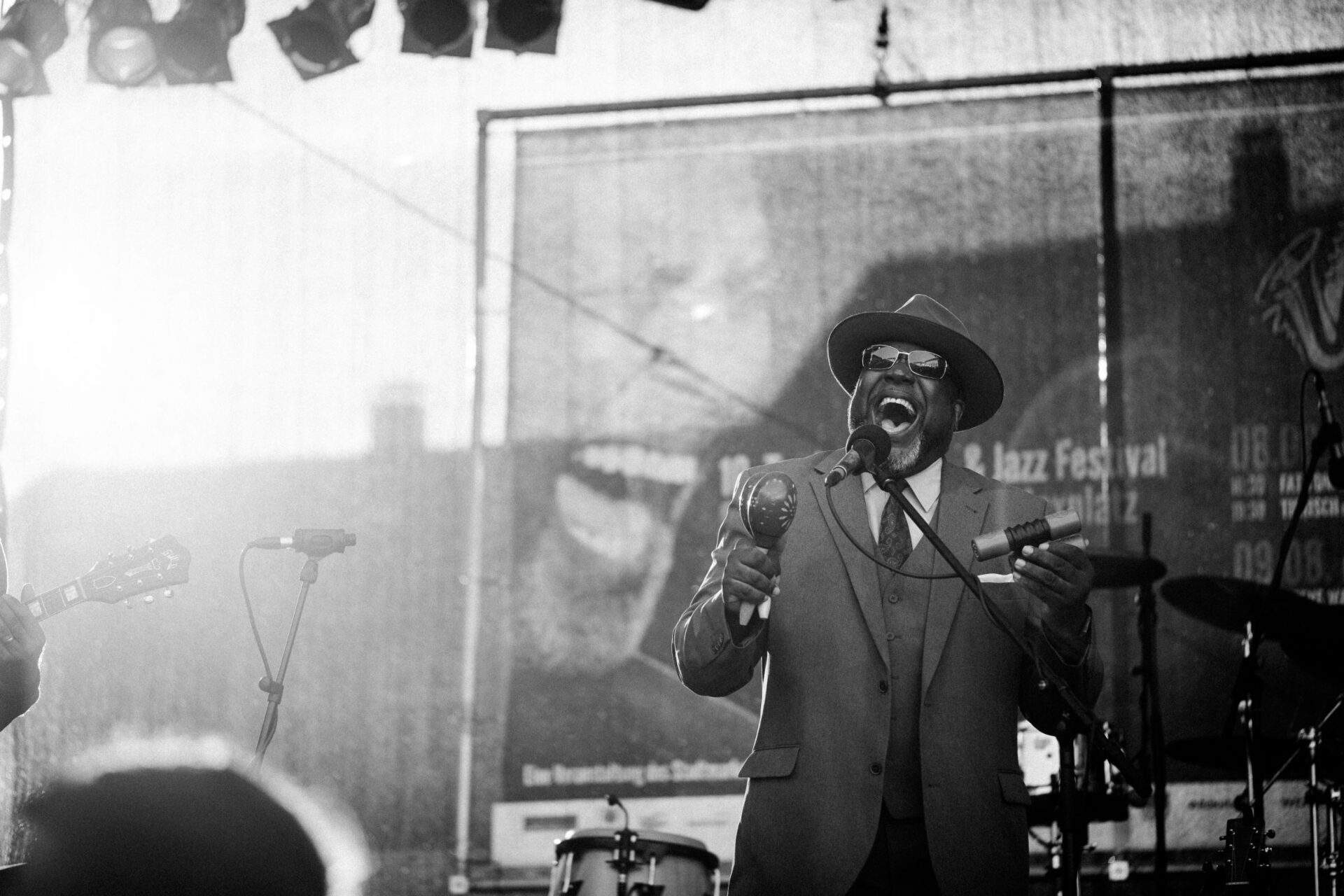singer in a jazz festival