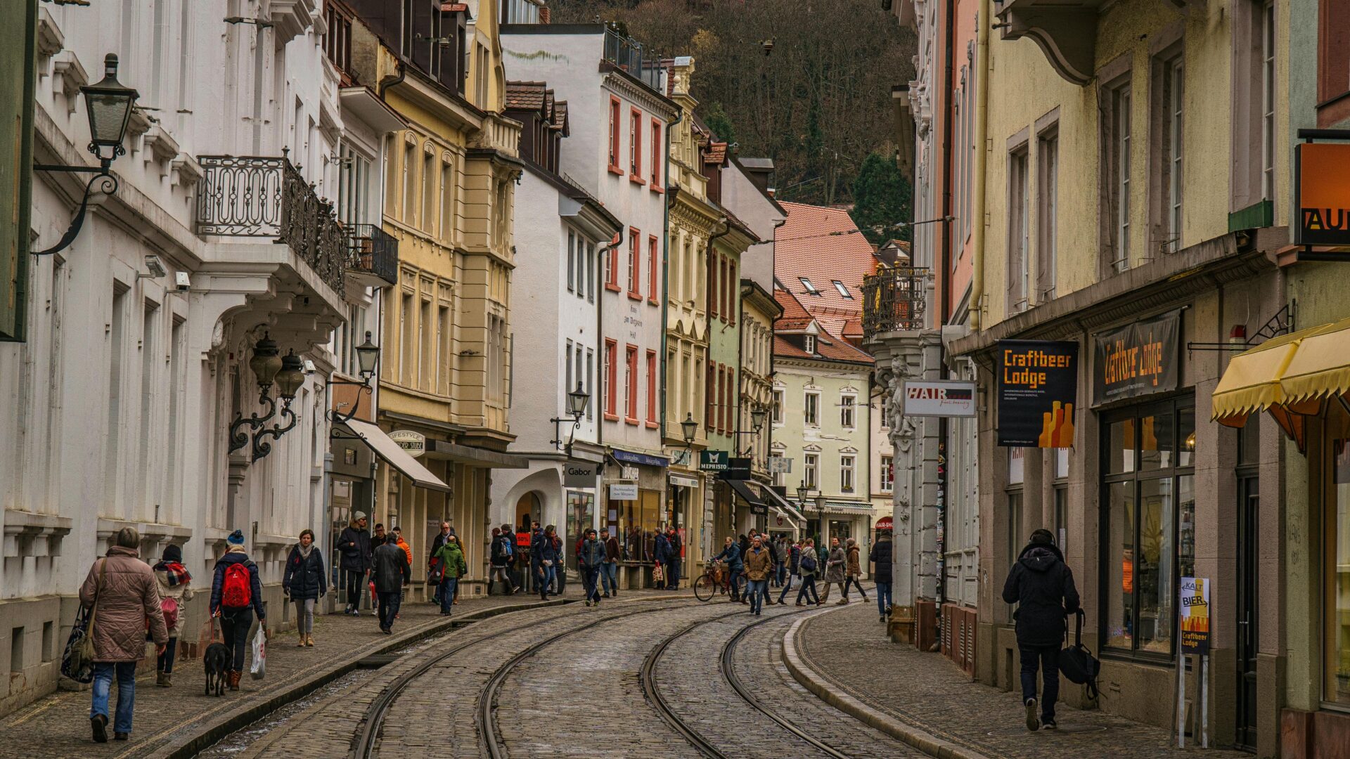 Charming alleyway in Freiburg’s medieval Old Town