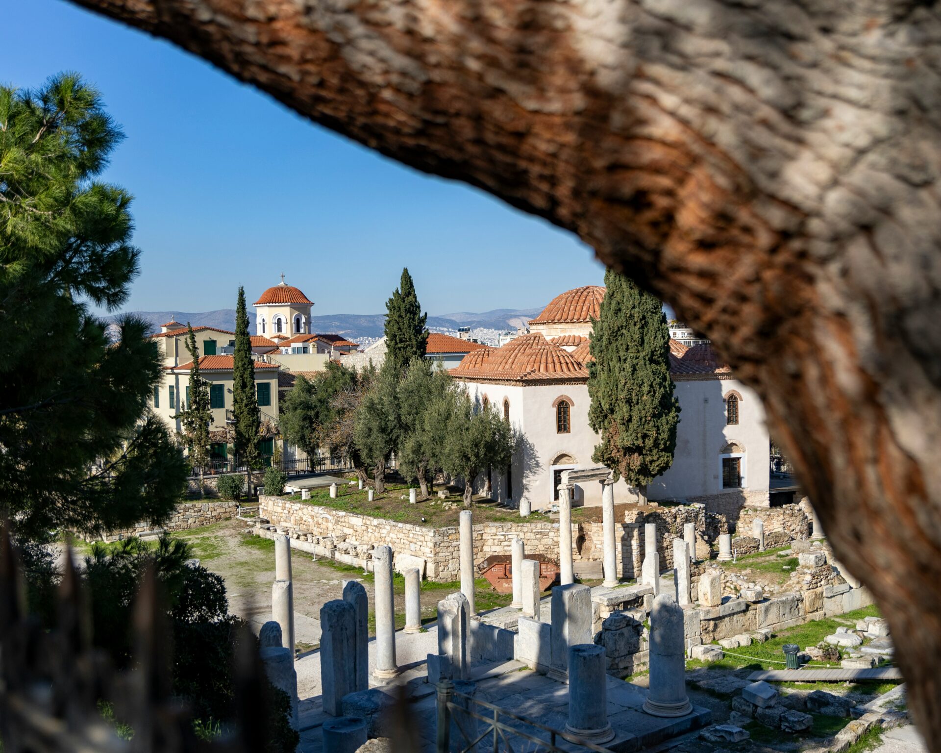 Ancient graveyard in Athens - weathered Greek ruins